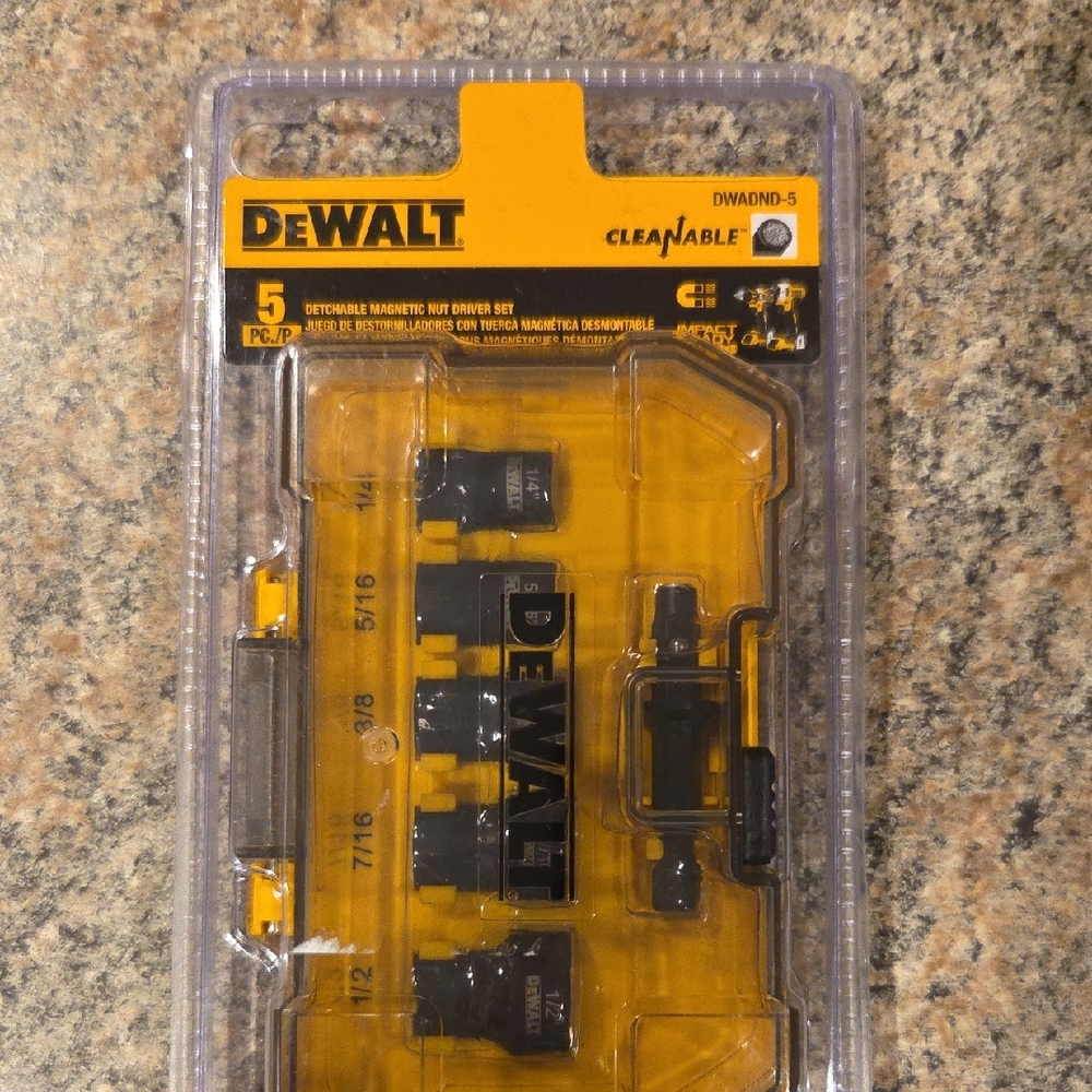 NIB DeWalt Black Magnetic Nut Driver Set
